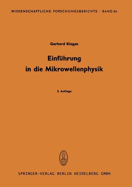 Produktbild: Einf&uuml;hrung in die Mikrowellenphysik