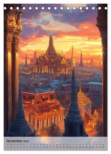 Produktbild: Thailand Fantasie (Tischkalender 2026 DIN A5 hoch), CALVENDO Monatskalender