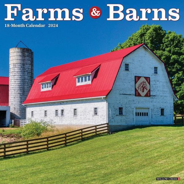 Produktbild: Willow Creek Press: Farms & Barns 2024 12 X 12 Wall Calendar