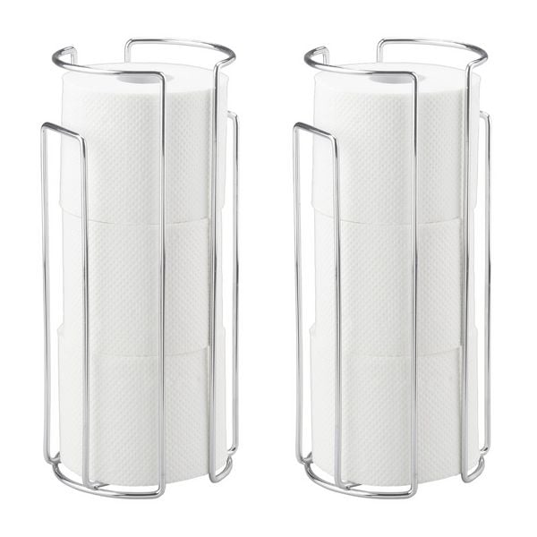Produktbild: Toilettenpapier-Ersatzrollenhalter Chrom 2er Set, f&uuml;r 3 Rollen