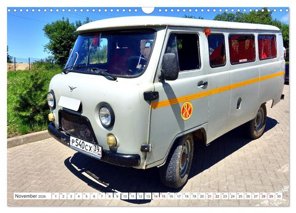 Produktbild: 60 Jahre Buchanka - Der Kult-Transporter der UdSSR UAZ-452 (Wandkalender 2026 DIN A3 quer), CALVENDO Monatskalender