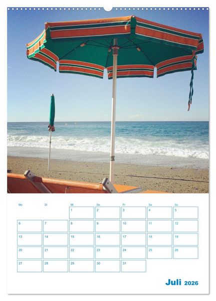 Produktbild: Blauer Ligurien Sommer (hochwertiger Premium Wandkalender 2026 DIN A2 hoch), Kunstdruck in Hochglanz