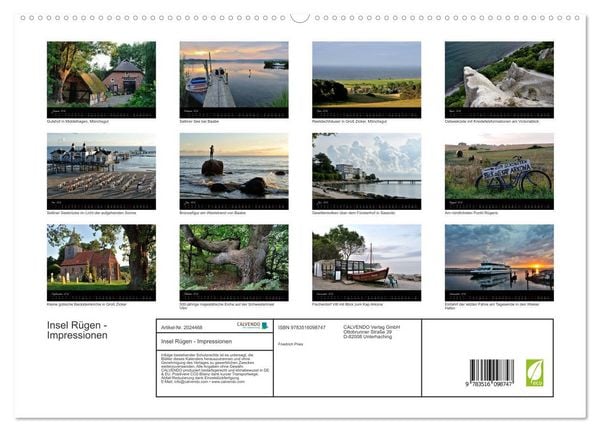 Produktbild: Insel R&uuml;gen - Impressionen (hochwertiger Premium Wandkalender 2026 DIN A2 quer), Kunstdruck in Hochglanz