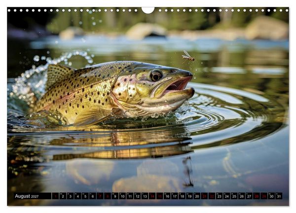 Produktbild: Forellen im Fluss (Wandkalender 2027 DIN A3 quer), CALVENDO Monatskalender