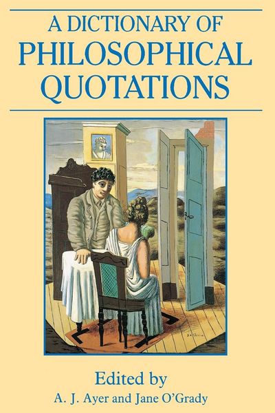 Produktbild: A Dictionary of Philosophical Quotations
