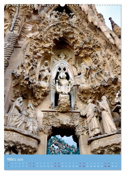 Produktbild: Sagrada Fam&iacute;lia - Gaud&iacute;s unvollendetes Meisterwerk (Wandkalender 2026 DIN A2 hoch), CALVENDO Monatskalender