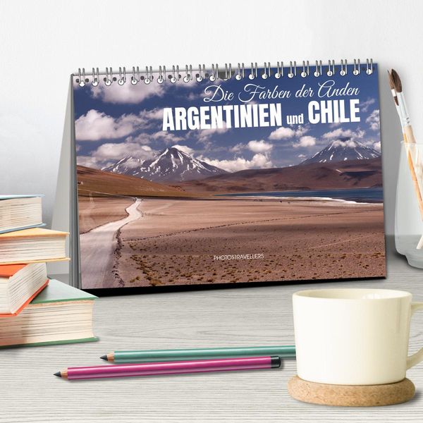 Produktbild: Die Farben der Anden - Argentinien und Chile (Tischkalender 2026 DIN A5 quer), CALVENDO Monatskalender