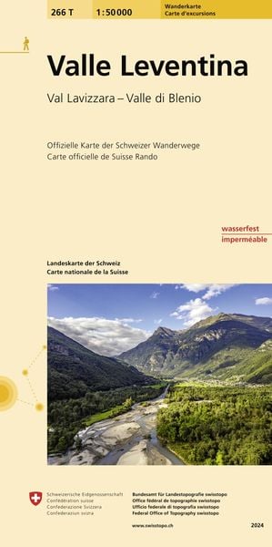 Produktbild: 266T Valle Leventina Wanderkarte