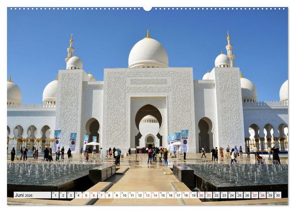 Produktbild: Die EMIRATES zwischen Dubai und Abu Dhabi (Wandkalender 2026 DIN A2 quer), CALVENDO Monatskalender