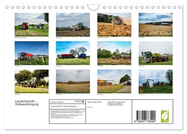 Produktbild: Landwirtschaft - G&uuml;lleausbringung (Wandkalender 2026 DIN A4 quer), CALVENDO Monatskalender