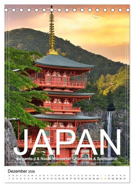 Produktbild: Japan PosterArt 2024 (Tischkalender 2026 DIN A5 hoch), CALVENDO Monatskalender