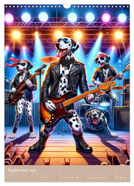 Produktbild: Rockstar Dalmatiner (Wandkalender 2026 DIN A3 hoch), CALVENDO Monatskalender