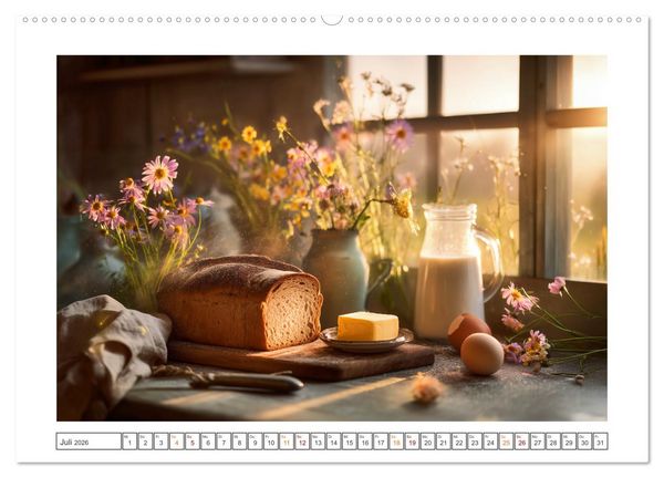Produktbild: Landleben auf dem Tisch (hochwertiger Premium Wandkalender 2026 DIN A2 quer), Kunstdruck in Hochglanz