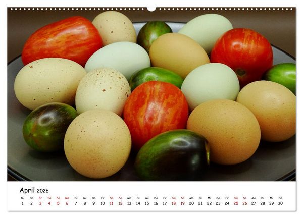Produktbild: Tomaten Satt (hochwertiger Premium Wandkalender 2026 DIN A2 quer), Kunstdruck in Hochglanz