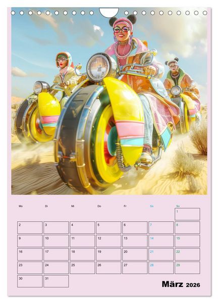 Produktbild: Retro W&uuml;stenfestival - Planer (Wandkalender 2026 DIN A4 hoch), CALVENDO Monatskalender