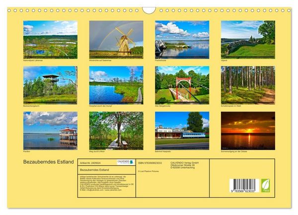 Produktbild: Bezauberndes Estland (Wandkalender 2027 DIN A3 quer), CALVENDO Monatskalender