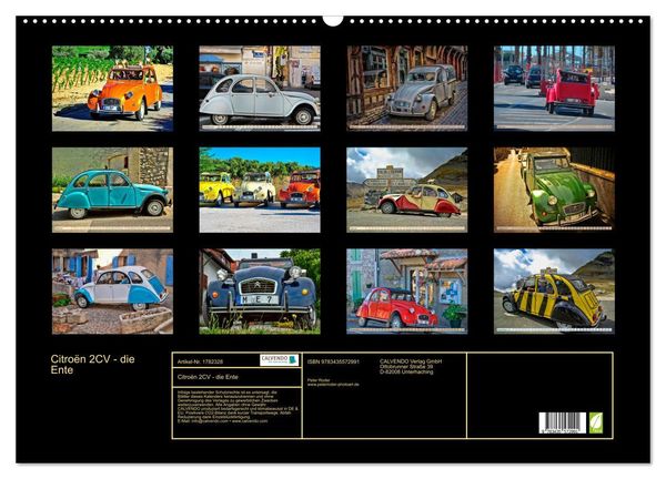 Produktbild: Citro&euml;n 2CV - die Ente (Wandkalender 2025 DIN A2 quer), CALVENDO Monatskalender