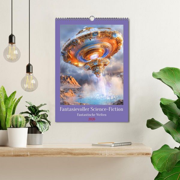 Produktbild: Fantasievoller Science-Fiction - Fantastische Welten (Wandkalender 2026 DIN A3 hoch), CALVENDO Monatskalender