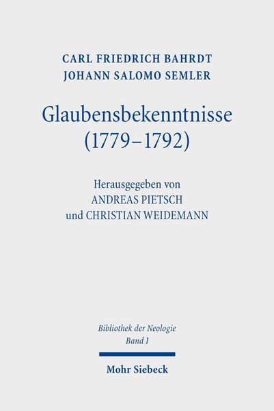 Produktbild: Glaubensbekenntnisse (1779-1792)