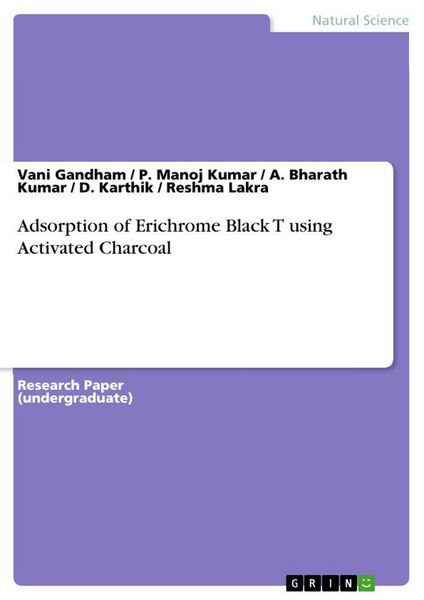 Produktbild: Adsorption of Erichrome Black T using Activated Charcoal