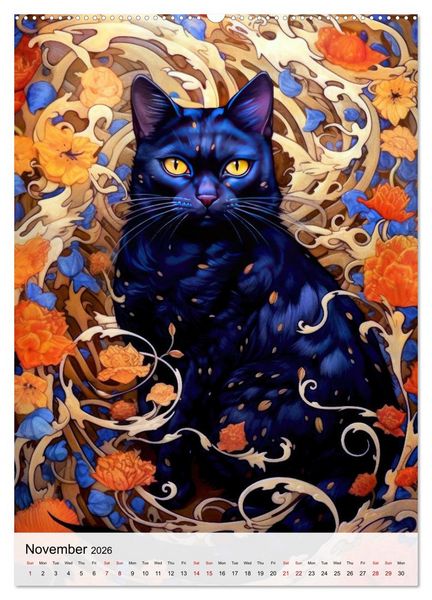 Produktbild: Feline Zen (Wall Calendar 2026 DIN A2 portrait), CALVENDO 12 Month Wall Calendar