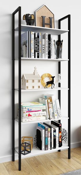 Produktbild: Holz Metall Stand Regal B&uuml;ro B&uuml;cher Flakos 5fach