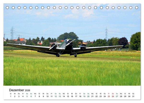Produktbild: Junkers Ju 52 Die Legende (Tischkalender 2026 DIN A5 quer), CALVENDO Monatskalender