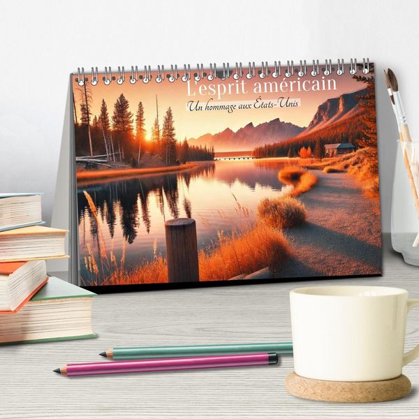 Produktbild: L'esprit am&eacute;ricain - Un hommage aux &Eacute;tats-Unis. (Calendrier de bureau 2026 DIN A5 vertical), CALVENDO calendrier mensuel