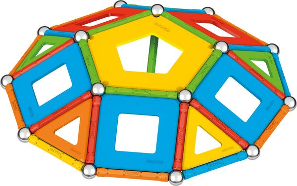 Produktbild: Invento 507059 - Geomag Classic Supercolor Panels Recycled 78 pcs, Magnetischer Baukasten, Magnetspielzeuge