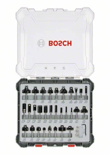 Bosch Accessories Fräser-Set, 8-mm-Schaft, 30-teilig 2607017475