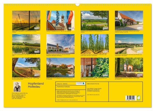 Produktbild: Hopfenland Holledau (Wandkalender 2026 DIN A2 quer), CALVENDO Monatskalender