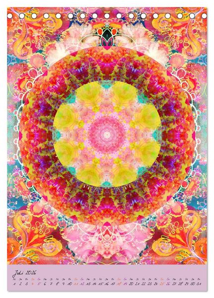 Produktbild: BLUMEN MANDALAS (Tischkalender 2026 DIN A5 hoch), CALVENDO Monatskalender
