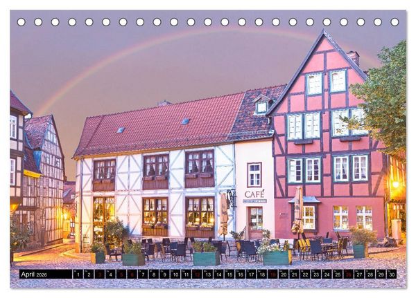 Produktbild: QUEDLINBURG F&Uuml;R NACHTSCHW&Auml;RMER (Tischkalender 2026 DIN A5 quer), CALVENDO Monatskalender