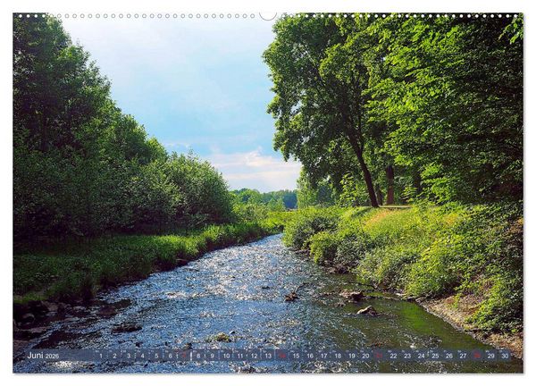 Produktbild: Impressionen - G&uuml;tersloh entlang der Dalke (hochwertiger Premium Wandkalender 2026 DIN A2 quer), Kunstdruck in Hochglanz