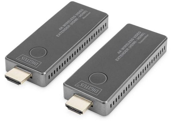 Digitus DS-55323 HDMI-Funkübertragung (Set) 30 m 3840 x 2160 Pixel integrierte LED-Anzeige, mobile Variante