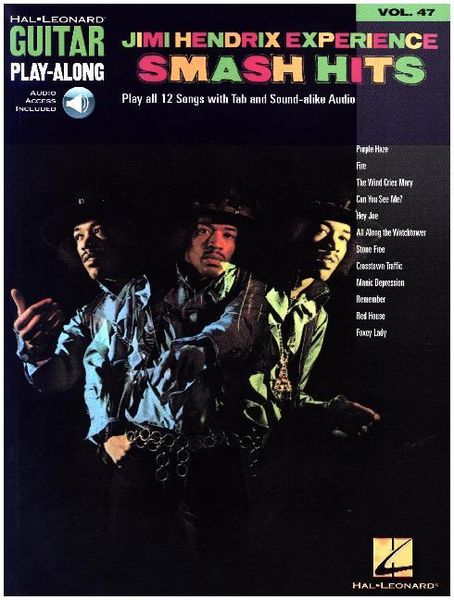 Produktbild: Jimi Hendrix Experience: Smash Hits Guitar Play-Along Volume 47 Guitar Tablature Songbook with Online Audio Tracks Classic Rock Sheet Music and Backing Tracks Guitar Lesson Book for Hendrix Fans