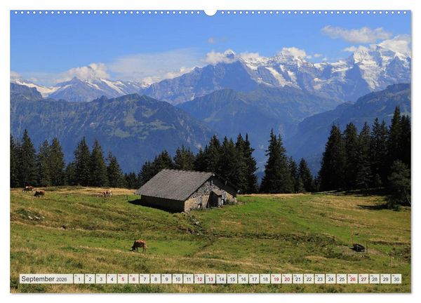 Produktbild: Bergblicke der Schweiz (Wandkalender 2026 DIN A2 quer), CALVENDO Monatskalender