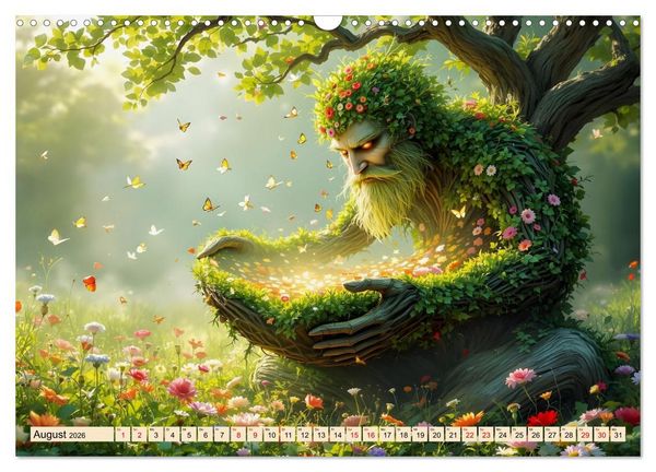 Produktbild: M&auml;rchenhafte Magie &ndash; Jahresmonate im Zeichen der Natur (Wandkalender 2026 DIN A3 quer), CALVENDO Monatskalender