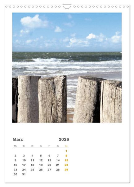 Produktbild: Hollands Strandparadies Zeeland (Wandkalender 2026 DIN A3 hoch), CALVENDO Monatskalender
