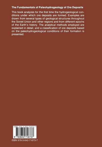 Produktbild: The Fundamentals of Paleohydrogeology of Ore Deposits