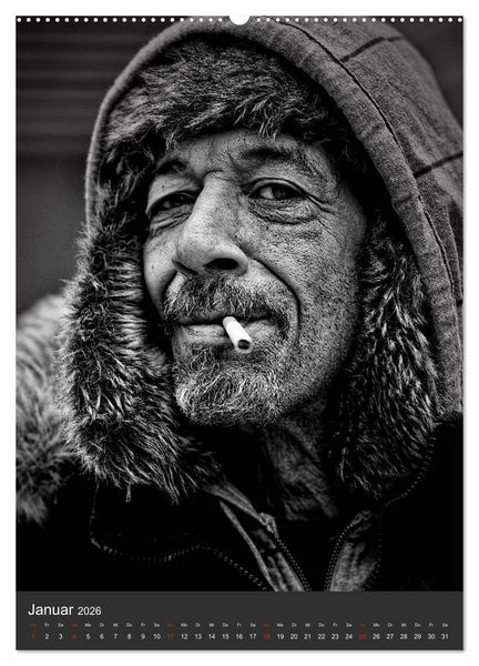 Produktbild: Obdachlos. Die Gesichter der Armut (Wandkalender 2026 DIN A2 hoch), CALVENDO Monatskalender