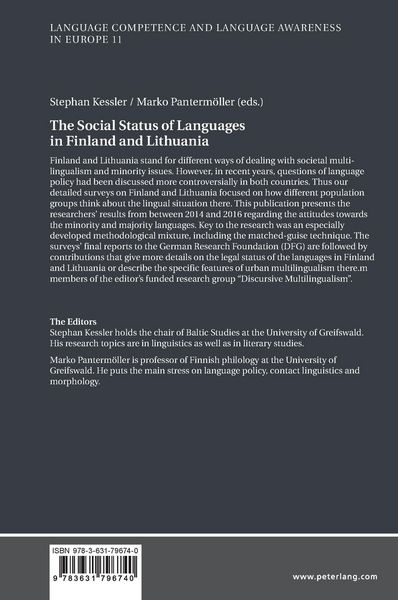 Produktbild: The Social Status of Languages in Finland and Lithuania