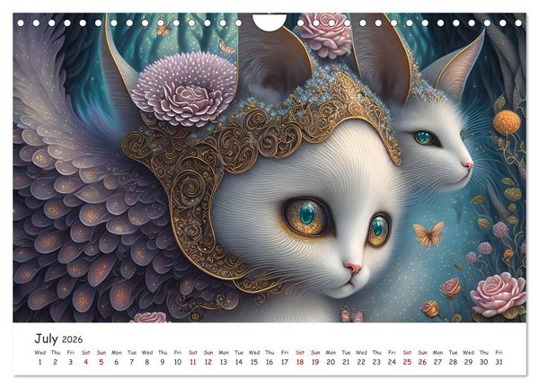 Produktbild: Fabulous creatures - In the land of mythical creatures (Wall Calendar 2026 DIN A4 landscape), CALVENDO 12 Month Wall Calendar