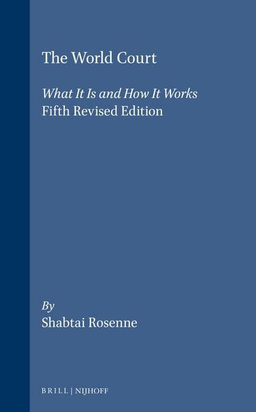Produktbild: Rosenne, S: World Court