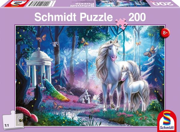 Schmidt Spiele - Einhornstute mit Fohlen, 200 Teile