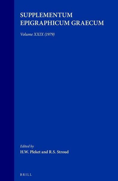 Produktbild: Supplementum Epigraphicum Graecum, Volume XXIX (1979)