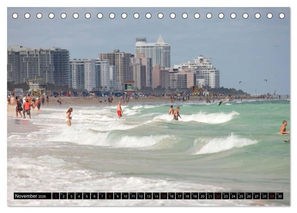 Produktbild: Miami und Florida (Tischkalender 2026 DIN A5 quer), CALVENDO Monatskalender
