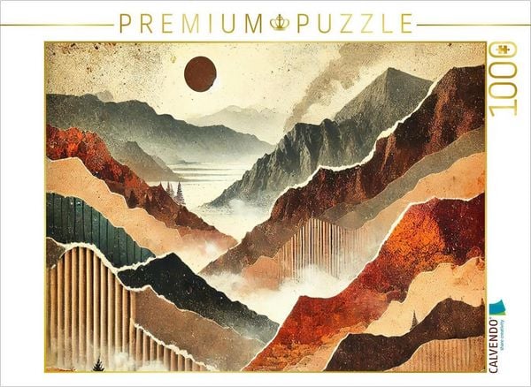 Produktbild: CALVENDO Puzzle Herbstzauber - Mystischer Wald als KI-generierte Collage auf HD-Leinwand und Puzzle | 1000 Teile Lege-Gr&ouml;&szlig;e 64x48cm Foto-Puzzle f&uuml;r gl&uuml;ckliche Stunden