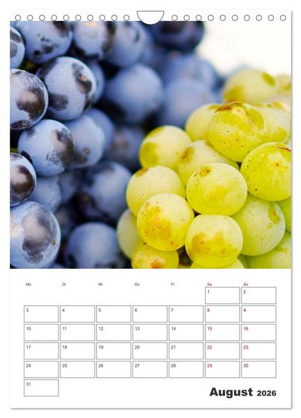Produktbild: Weinkalender - f&uuml;r Kenner und Genie&szlig;er (Wandkalender 2026 DIN A4 hoch), CALVENDO Monatskalender