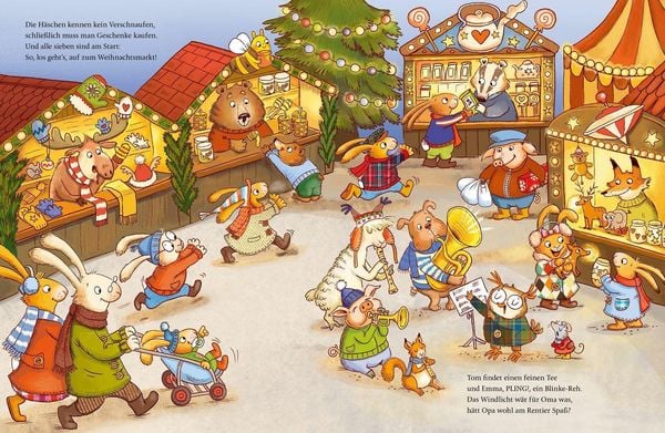 Produktbild: Wenn sieben kleine Weihnachtshasen mit Schwung durch die Adventszeit rasen